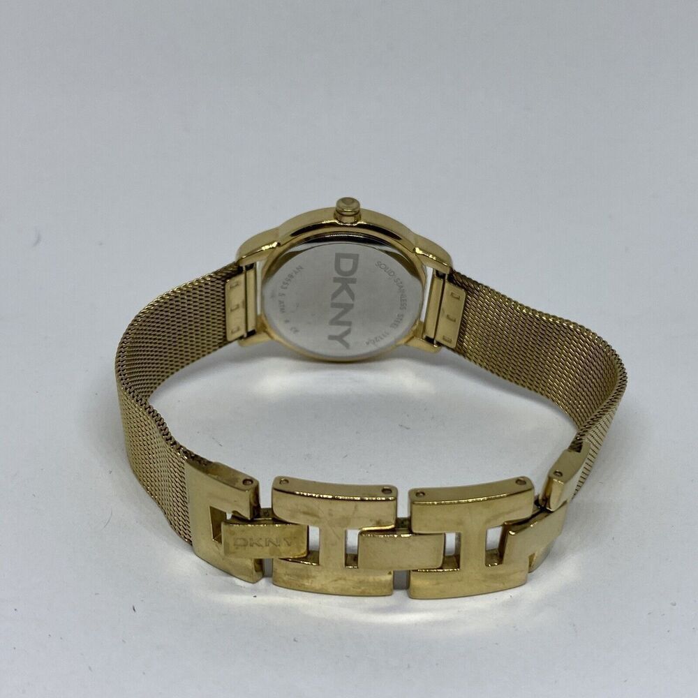 DKNY NY8553 Women's Gold Stainless Steel Mesh Analog Dial Quartz Watch JK745 - Picture 10 of 12